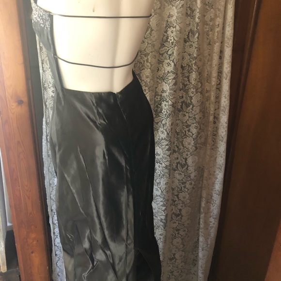 Shelli Segal Laundry silver grey backless strapless gown Cruise Prom Wedding 4 - Picture 6 of 13